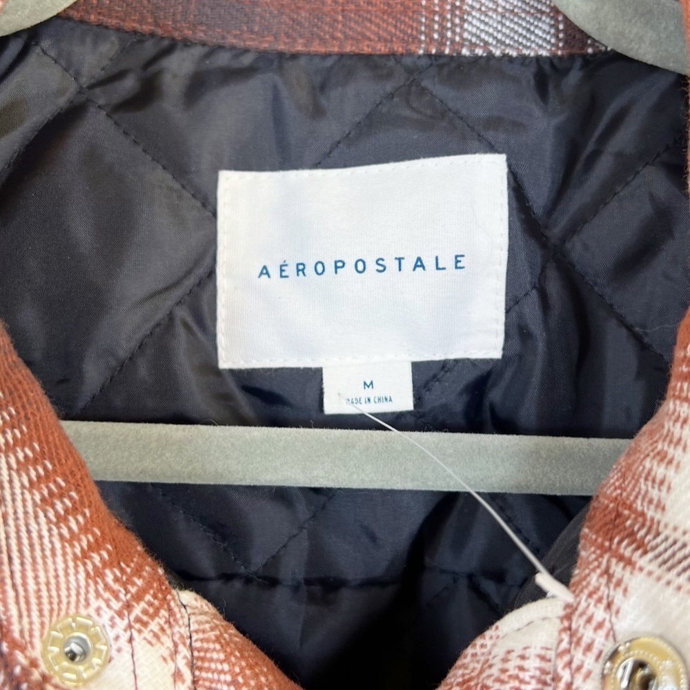 Aeropostale Flannel Shacket Quilted Lining Snap Front Pockets Outdoor Gorpcore M - Picture 11 of 12